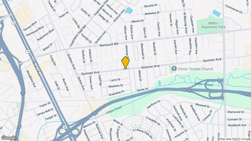 1531 Sumner Ave Mapa y Detalles de la Ubicación