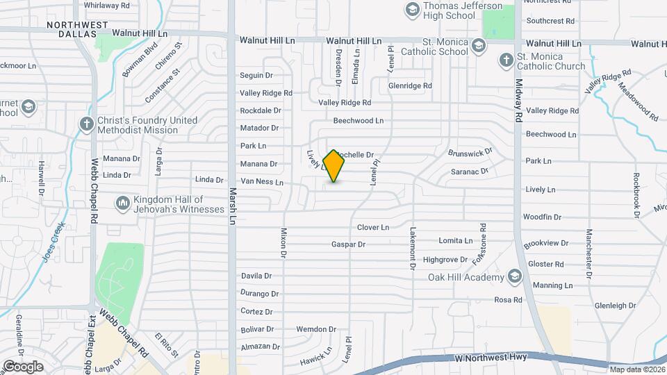 3845 Van Ness Ln Map and Location Details