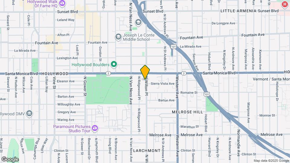 1057 N Wilton Pl Map and Location Details