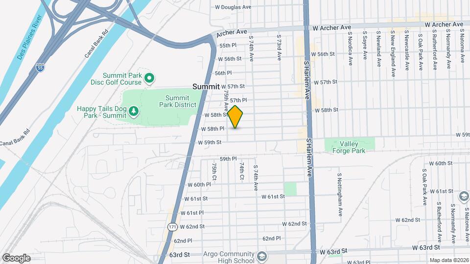 7435 W 58th Pl Mapa y Detalles de la Ubicación