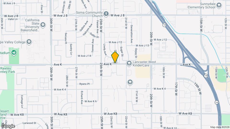 2216 W Ave K 13 Map and Location Details