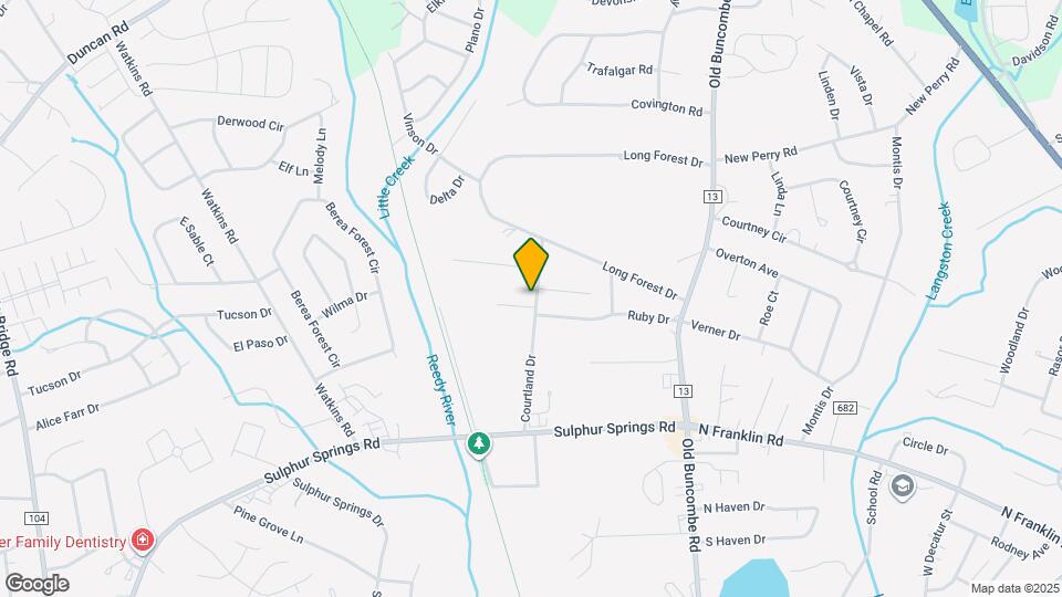 105 Courtland Dr Map and Location Details