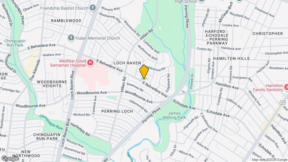 1908 E Belvedere Ave Map and Location Details