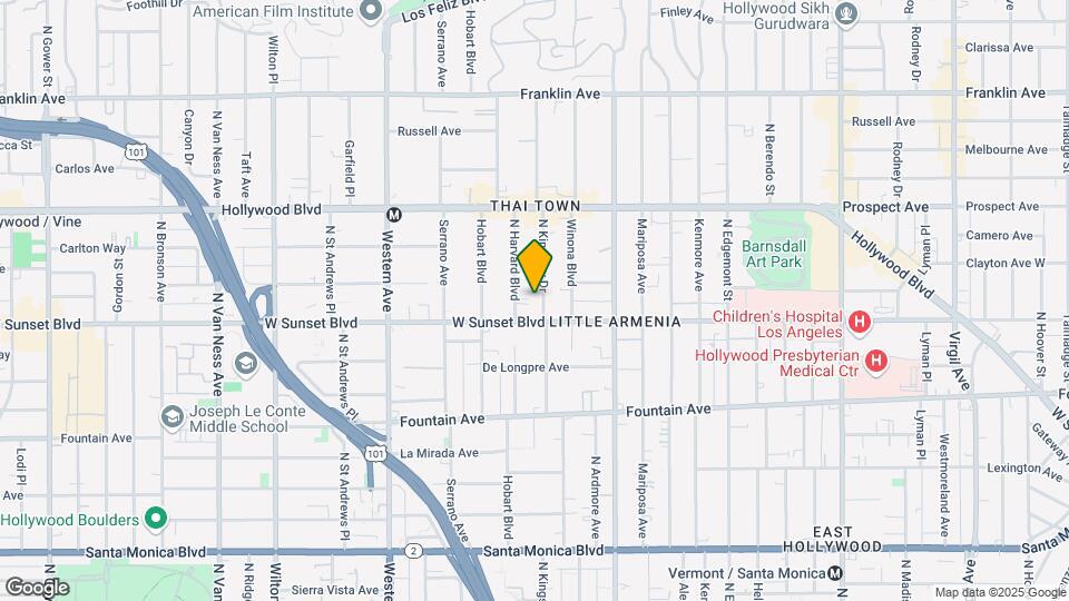 1515 N Kingsley Dr Map and Location Details