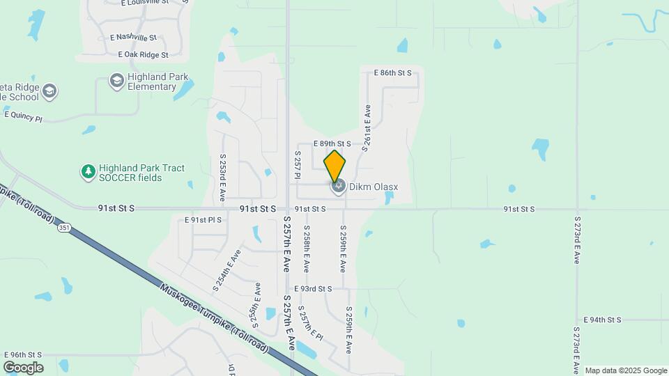 25934 E 90th St S Map and Location Details