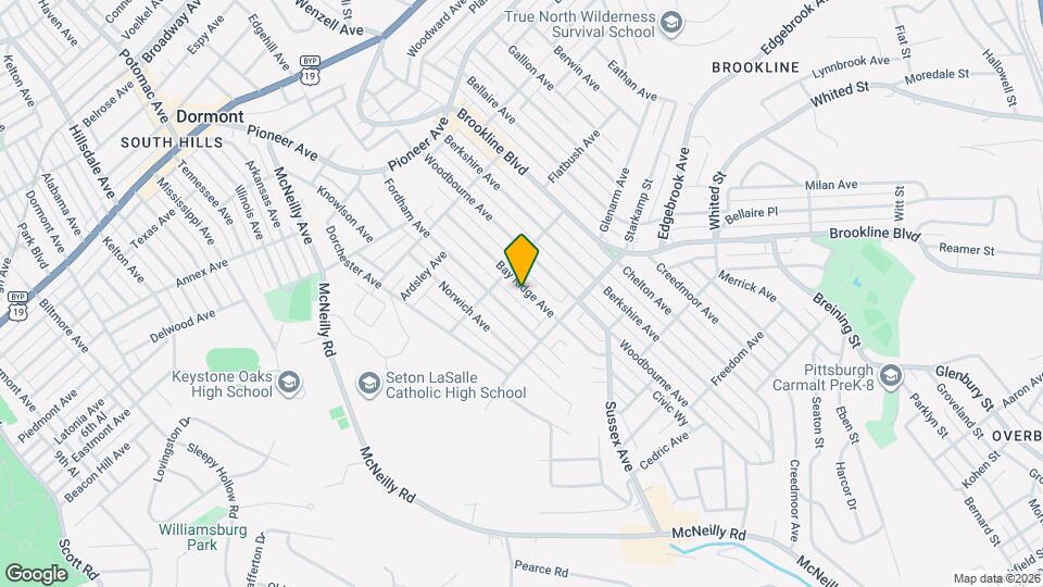 924 Brookline Blvd, Unit 1 Mapa y Detalles de la Ubicación