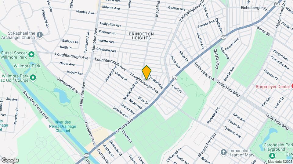 4975 Loughborough Ave, Unit 2nd Floor Map and Location Details
