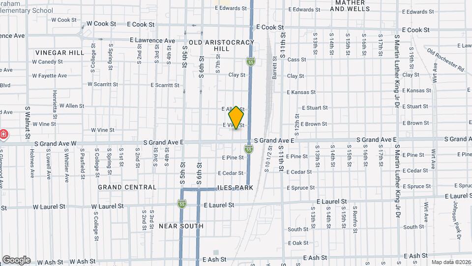 1314 S 8th St Map and Location Details