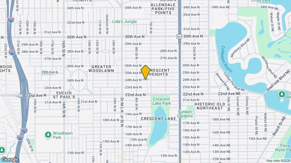 730 1/2 24th Ave N, Unit B Upper Map and Location Details