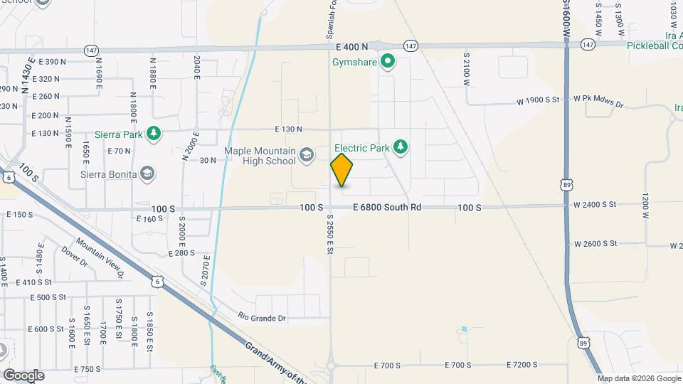 788 N 2560 E Map and Location Details