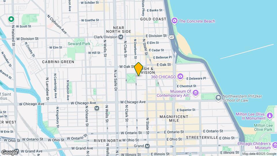 915 N Dearborn St Map and Location Details