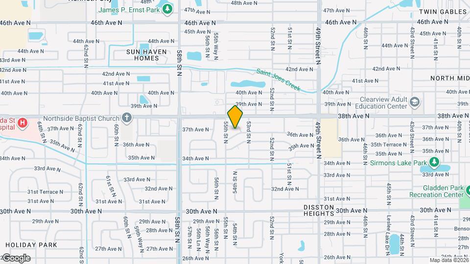 5425 36th Ave N Map and Location Details