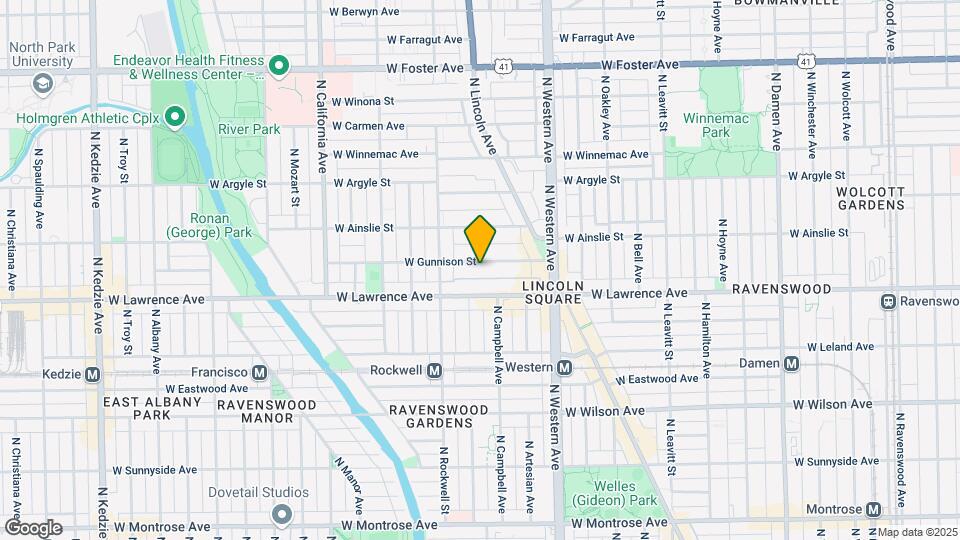 2517 W Gunnison St, Unit 1 Map and Location Details