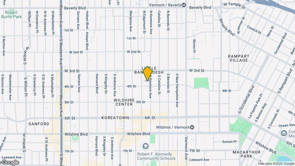 345 South Kenmore Avenue Mapa y Detalles de la Ubicación
