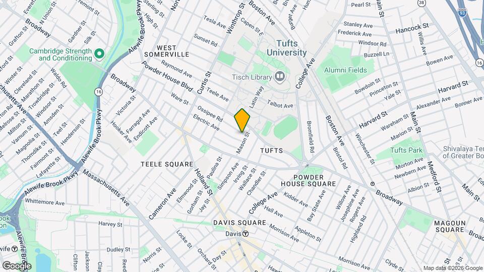 4 Ossipee Rd, Unit 1 Map and Location Details