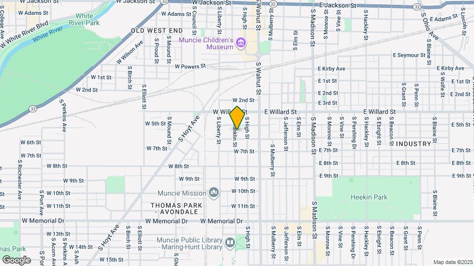 1212 S Franklin St Map and Location Details