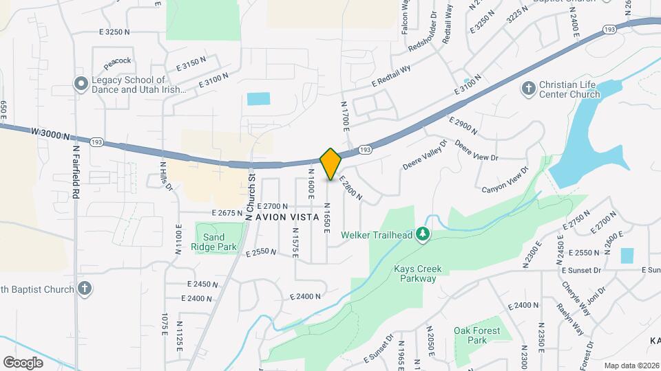 2774 N 1650 E Map and Location Details