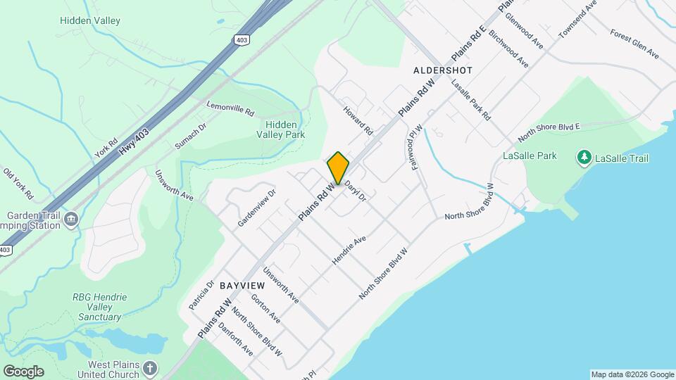 216 Plains Rd W, Unit B405 Map and Location Details