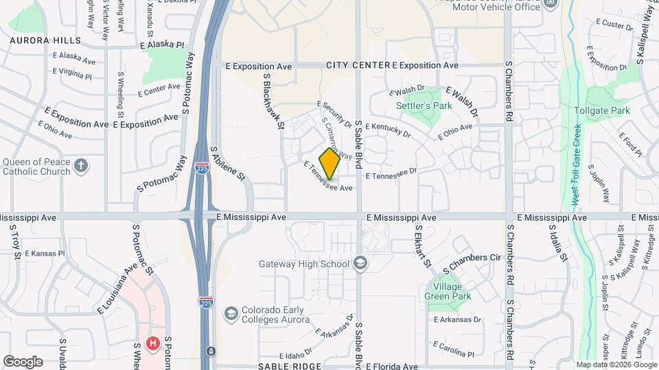 14351 E Tennessee Ave Map and Location Details