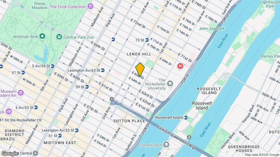 344 E 65th St Map and Location Details