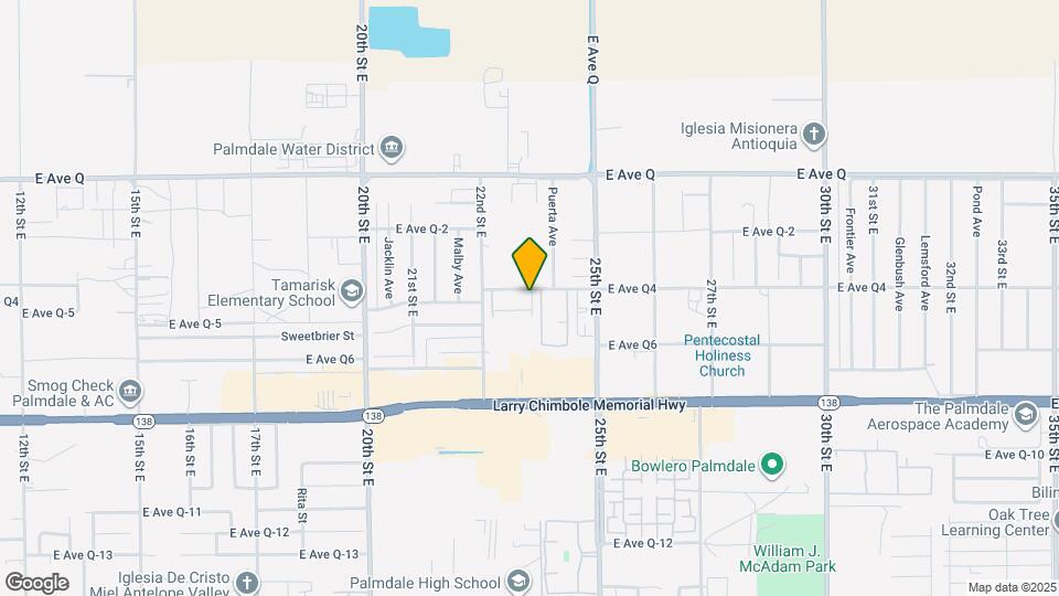 2260 E Ave Q4 Mapa y Detalles de la Ubicación
