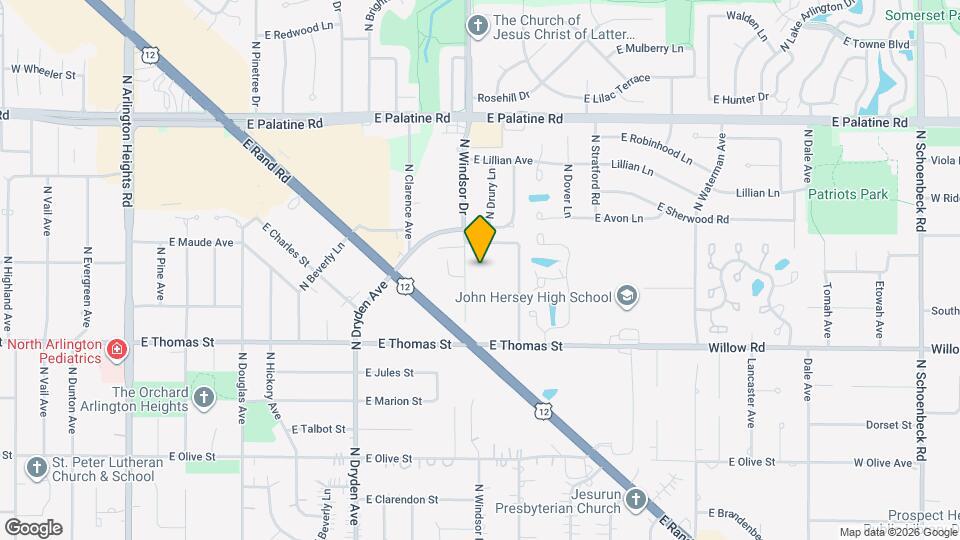 1603 N Windsor Dr Map and Location Details