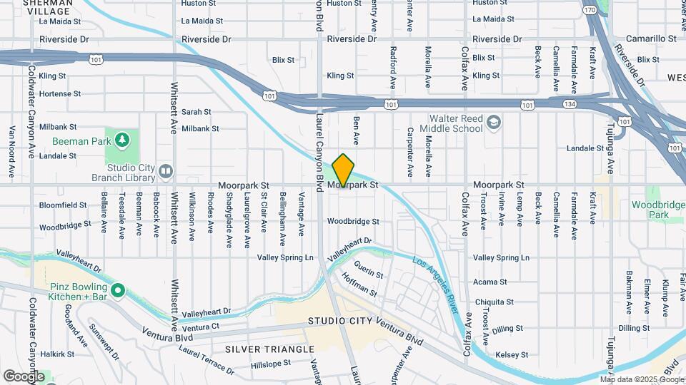12024 Moorpark St Map and Location Details