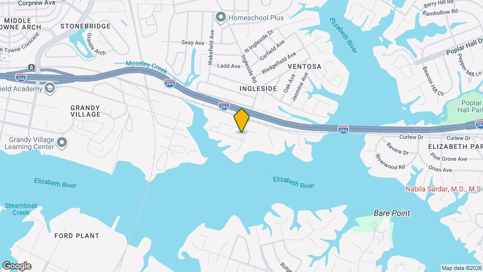 701 Ingleside Rd Map and Location Details