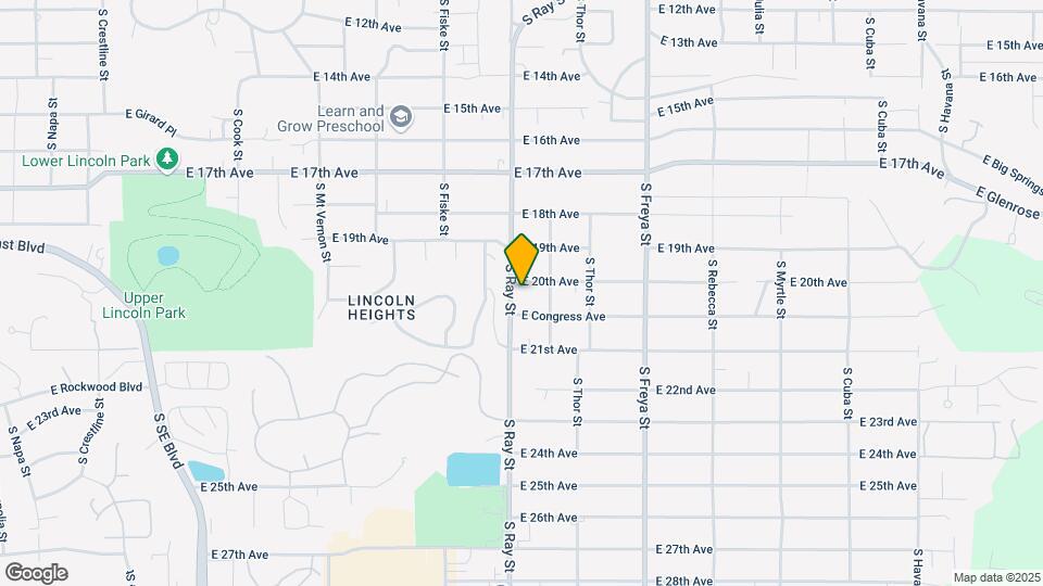 3208 E 20th Ave Map and Location Details