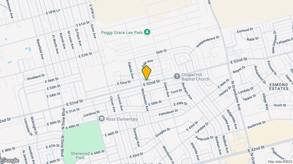 1613 E 52nd St Mapa y Detalles de la Ubicación