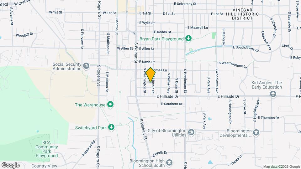 1312 S Lincoln St Map and Location Details