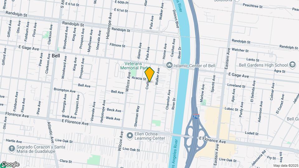6620 Crafton Ave Mapa y Detalles de la Ubicación