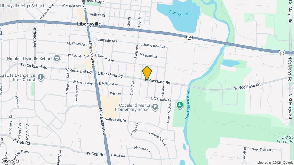649 E Rockland Rd Map and Location Details