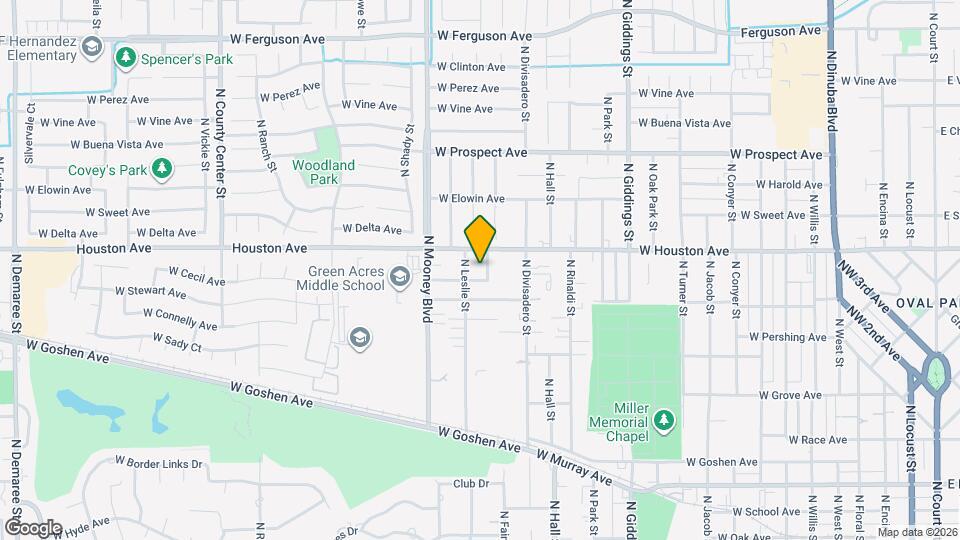 1309 N Central St Map and Location Details