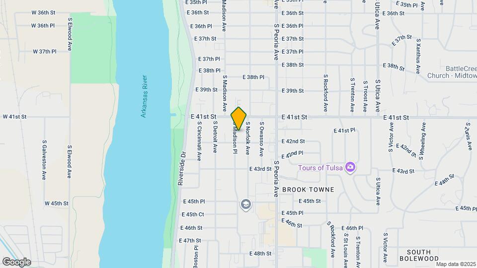4131 S Madison Pl Map and Location Details
