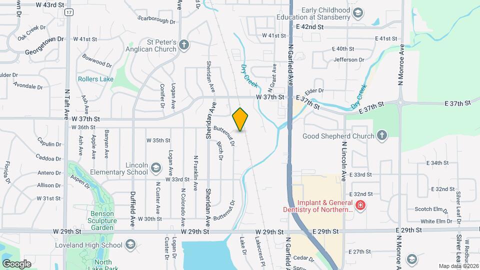 3526 Butternut Dr, Unit B Map and Location Details