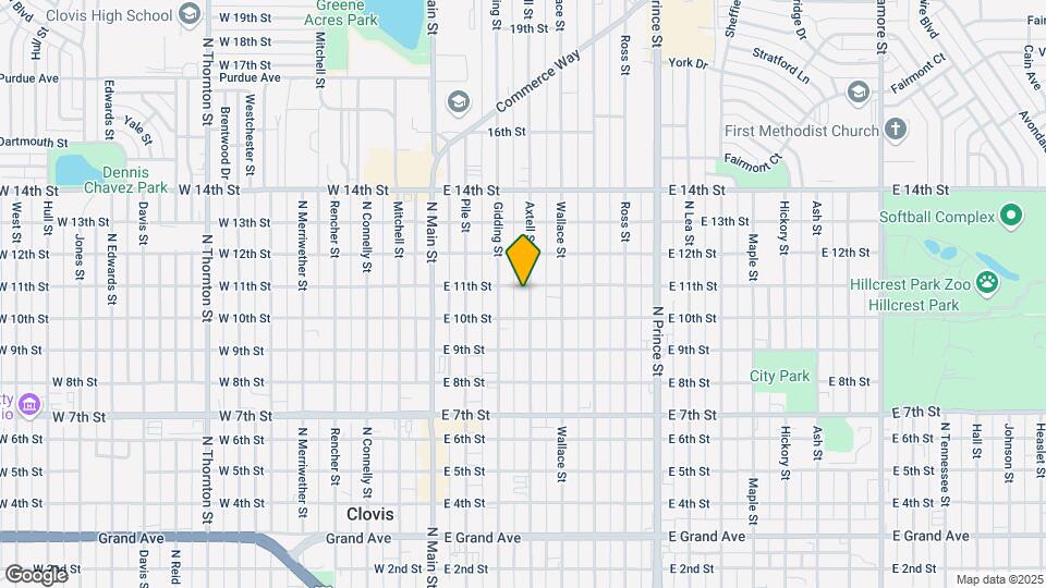 1016 Axtell St Map and Location Details