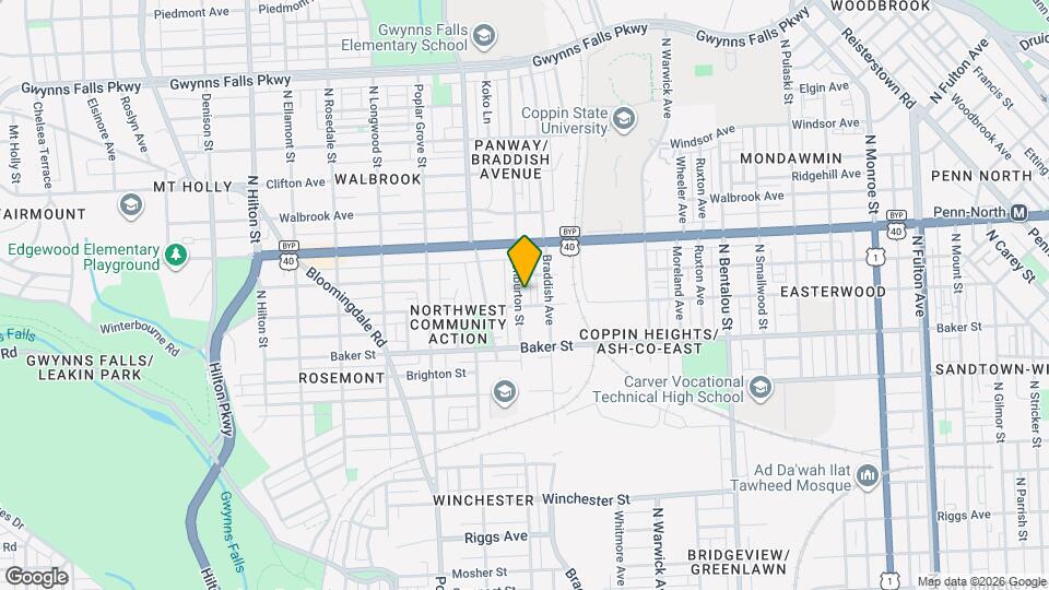 1711 Ashburton St Map and Location Details
