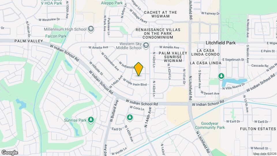 14488 W Weldon Ave Map and Location Details