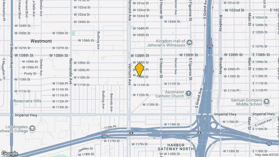 822 W 110th St Map and Location Details