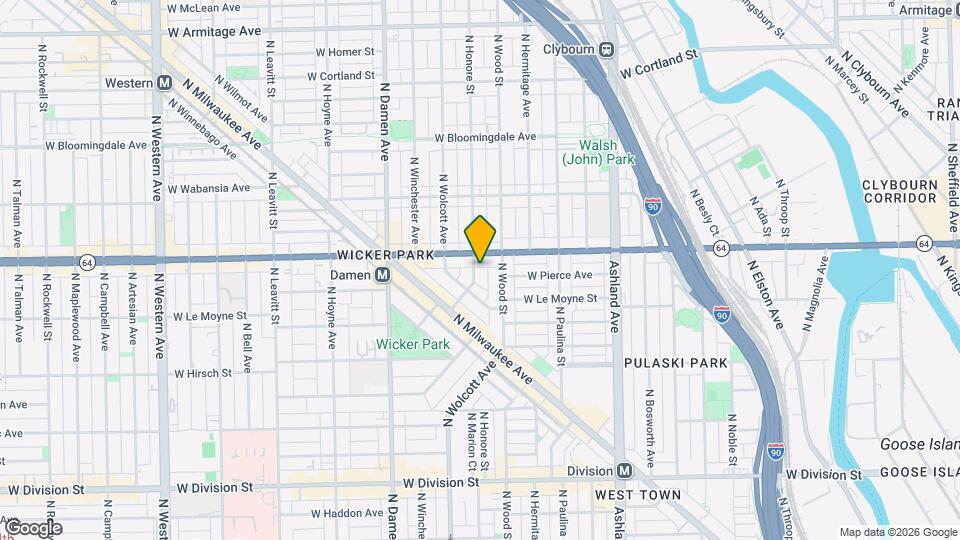 1557 N Honore St Map and Location Details