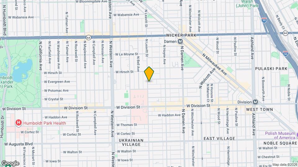 1317 N Leavitt St Map and Location Details