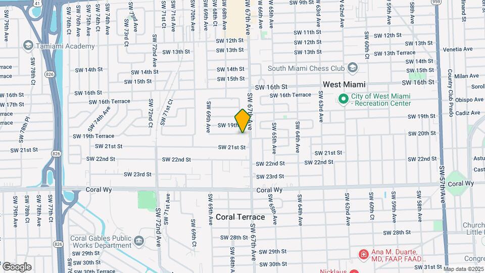 6730 SW 19th Terrace Map and Location Details