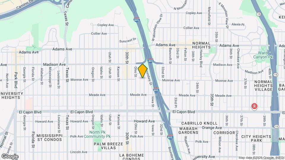 4492-4502 Illinois St Map and Location Details