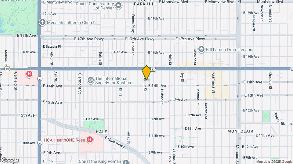 1418 Glencoe St Map and Location Details