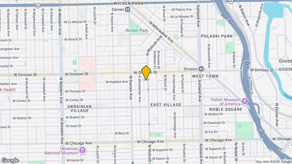 1124 N Wolcott Ave Map and Location Details