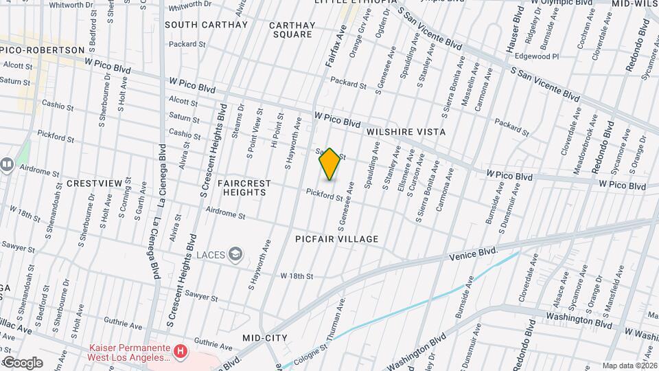 1551 S Ogden Dr Map and Location Details