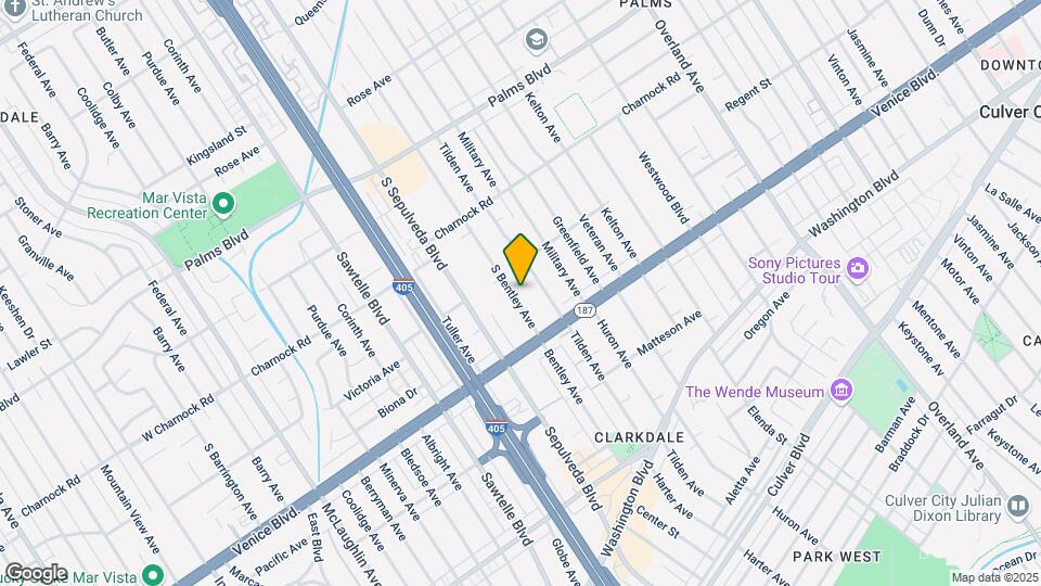 3728 S Bentley Ave, Unit 3 Map and Location Details