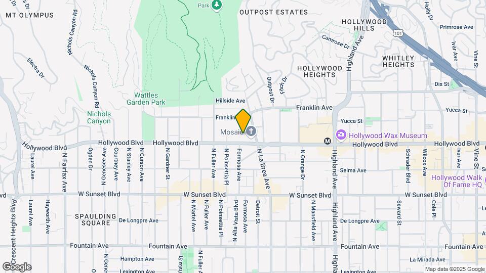 7135 Hollywood Blvd Map and Location Details