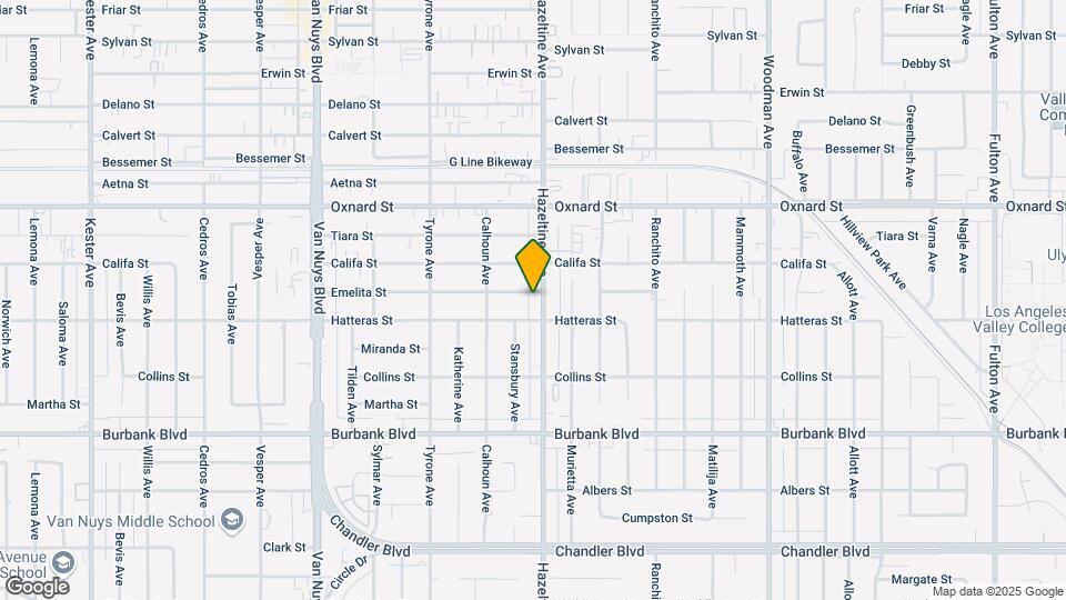 5821 Hazeltine Ave Map and Location Details